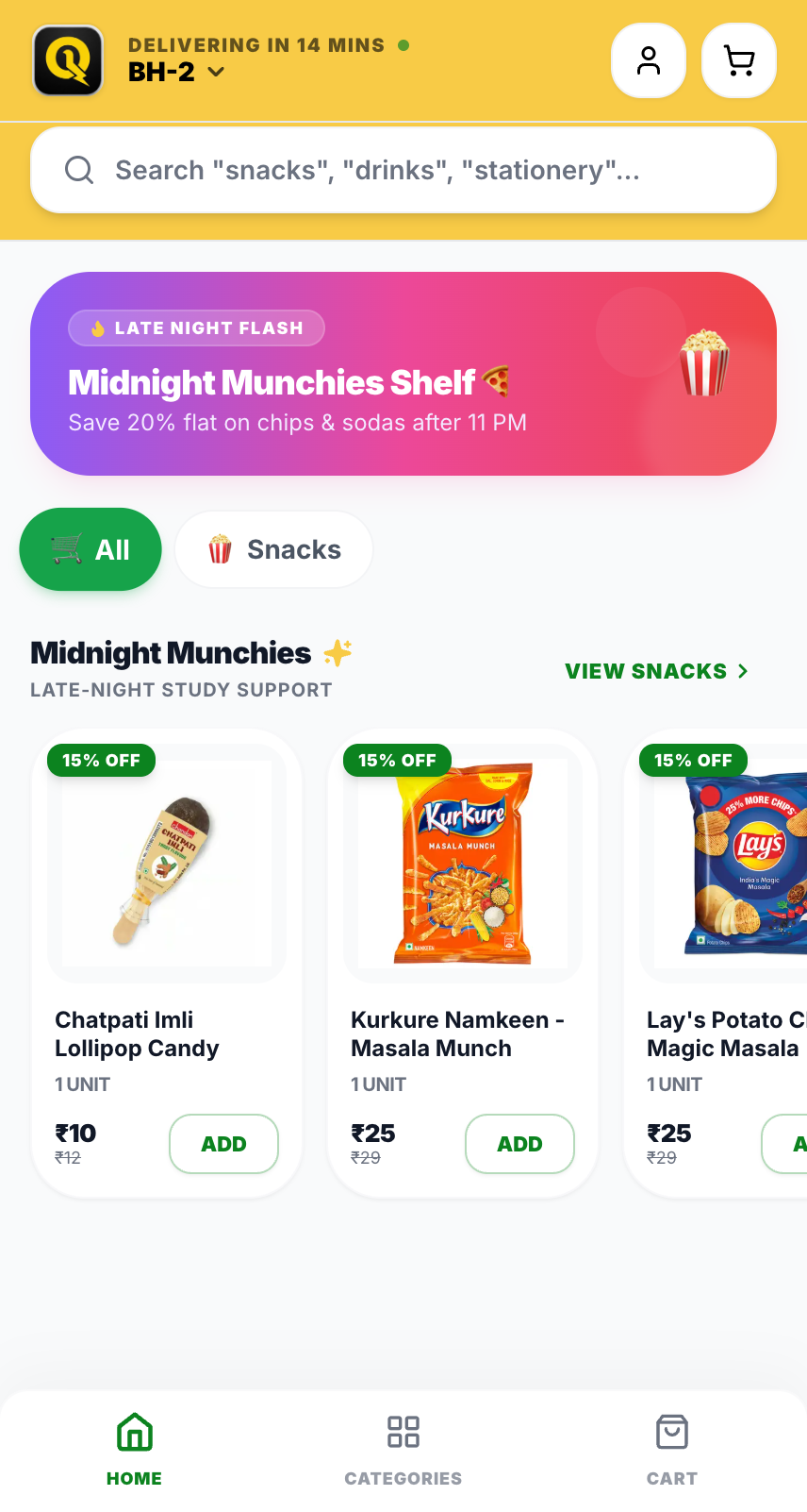 QuickDorm — Startup / Campus Commerce / Quick Commerce